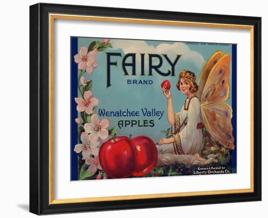 Warshaw Collection of Business Americana Food; Fruit Crate Labels, Liberty Orchard Co.-null-Framed Art Print