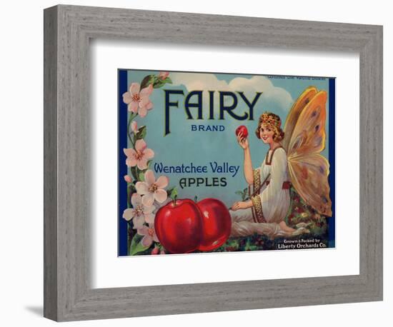 Warshaw Collection of Business Americana Food; Fruit Crate Labels, Liberty Orchard Co.-null-Framed Art Print