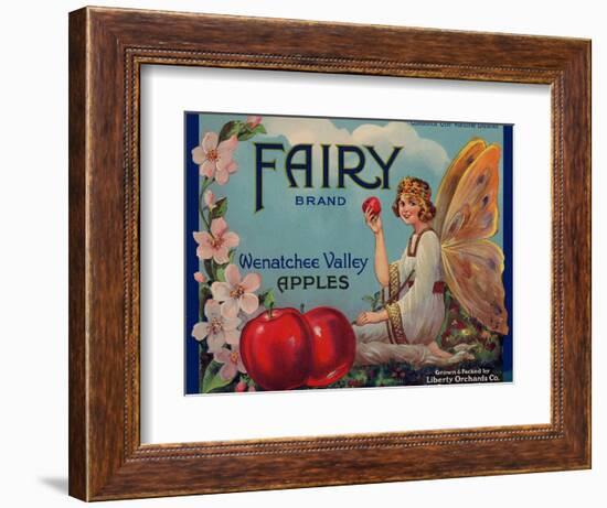 Warshaw Collection of Business Americana Food; Fruit Crate Labels, Liberty Orchard Co.-null-Framed Art Print