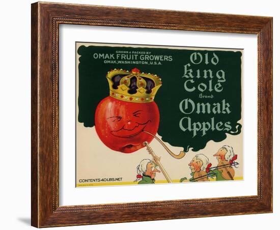 Warshaw Collection of Business Americana Food; Fruit Crate Labels, Omak Fruit Growers-null-Framed Art Print