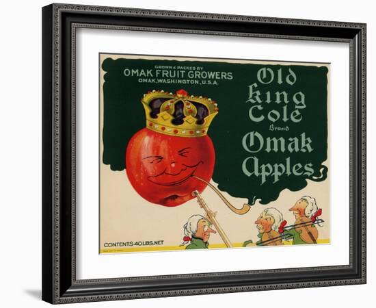 Warshaw Collection of Business Americana Food; Fruit Crate Labels, Omak Fruit Growers-null-Framed Art Print