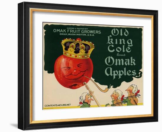 Warshaw Collection of Business Americana Food; Fruit Crate Labels, Omak Fruit Growers-null-Framed Art Print