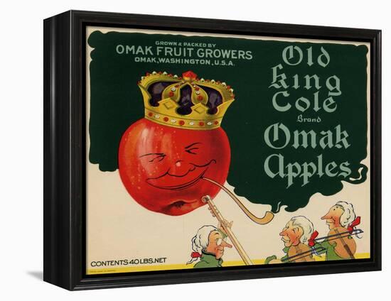 Warshaw Collection of Business Americana Food; Fruit Crate Labels, Omak Fruit Growers-null-Framed Stretched Canvas