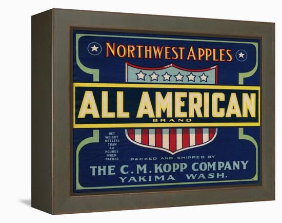 Warshaw Collection of Business Americana Food; Fruit Crate Labels, The C.M. Kopp Company-null-Framed Stretched Canvas