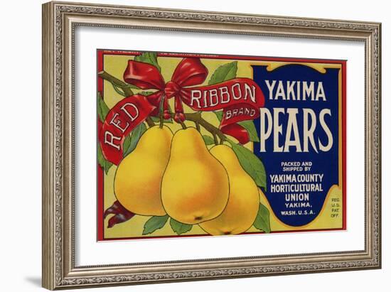 Warshaw Collection of Business Americana Food; Fruit Crate Labels, Yakima Horticultural Union--Framed Art Print