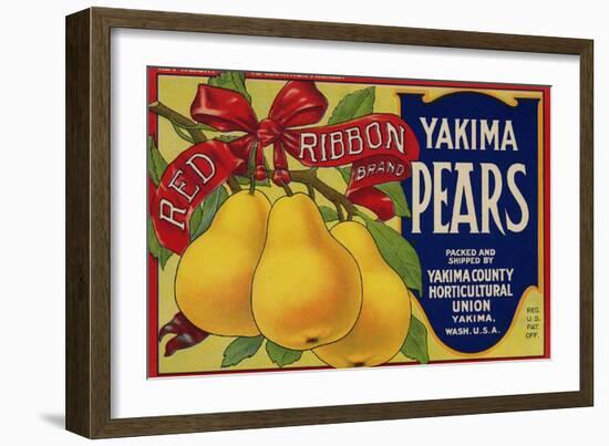 Warshaw Collection of Business Americana Food; Fruit Crate Labels, Yakima Horticultural Union--Framed Art Print