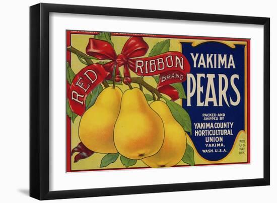 Warshaw Collection of Business Americana Food; Fruit Crate Labels, Yakima Horticultural Union--Framed Art Print