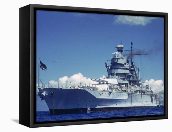 Warship During Us Navy Manuevers Off Hawaii-Carl Mydans-Framed Premier Image Canvas