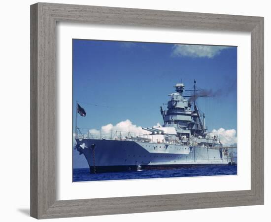 Warship During Us Navy Manuevers Off Hawaii-Carl Mydans-Framed Photographic Print