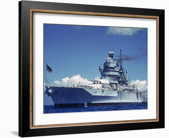 Warship During Us Navy Manuevers Off Hawaii-Carl Mydans-Framed Photographic Print