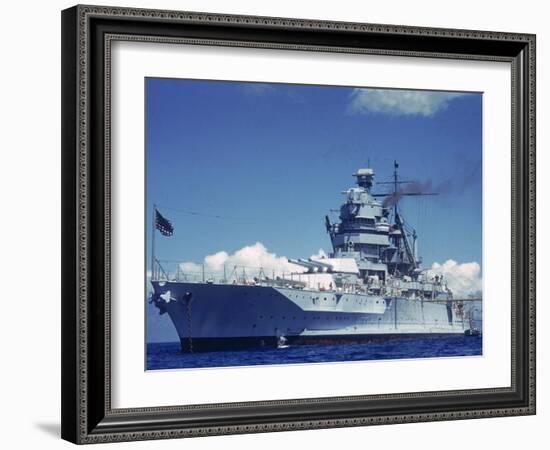 Warship During Us Navy Manuevers Off Hawaii-Carl Mydans-Framed Photographic Print