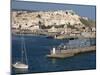 Warship Moored in the Harbour and the Old Town Behind, Tangier, Morocco, North Africa, Africa-Ken Gillham-Mounted Photographic Print