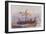 Warship of Imperial Rome is Rowed out of Harbour with Only a Light Sail Hoisted-Albert Sebille-Framed Art Print