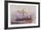 Warship of Imperial Rome is Rowed out of Harbour with Only a Light Sail Hoisted-Albert Sebille-Framed Art Print