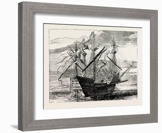 Warship of the Time of Henry VIII-null-Framed Giclee Print