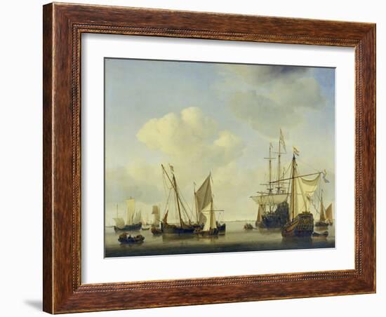 Warships at Amsterdam, ca. 1658-Willem Van De Velde-Framed Giclee Print