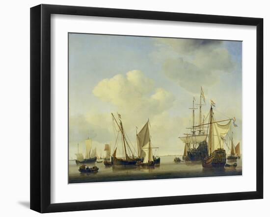 Warships at Amsterdam, ca. 1658-Willem Van De Velde-Framed Giclee Print