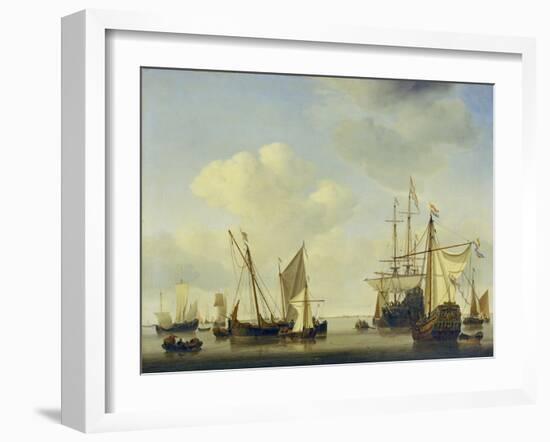 Warships at Amsterdam, ca. 1658-Willem Van De Velde-Framed Giclee Print