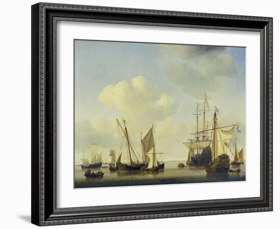 Warships at Amsterdam, ca. 1658-Willem Van De Velde-Framed Giclee Print