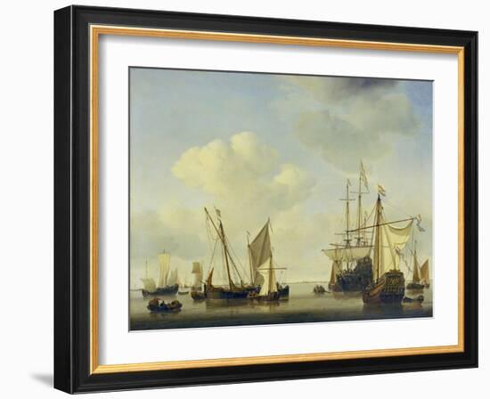 Warships at Amsterdam, ca. 1658-Willem Van De Velde-Framed Giclee Print