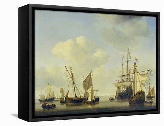 Warships at Amsterdam, ca. 1658-Willem Van De Velde-Framed Premier Image Canvas