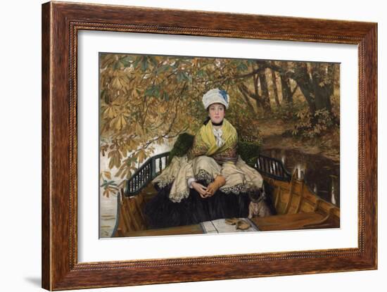 Wartende (auch: Im Schatten). Waiting (also known as in the Shadows)-James Jacques Tissot-Framed Giclee Print