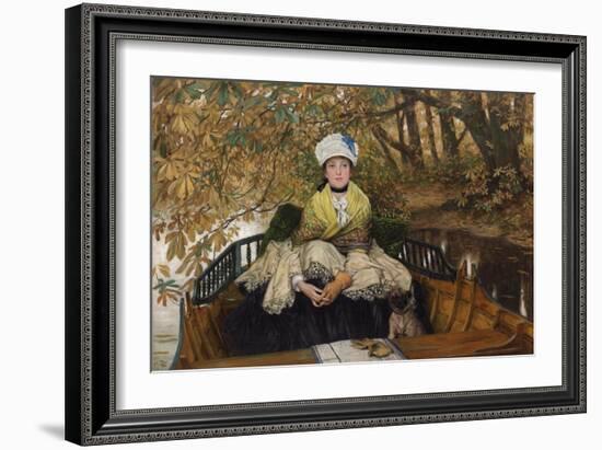 Wartende (auch: Im Schatten). Waiting (also known as in the Shadows)-James Jacques Tissot-Framed Giclee Print