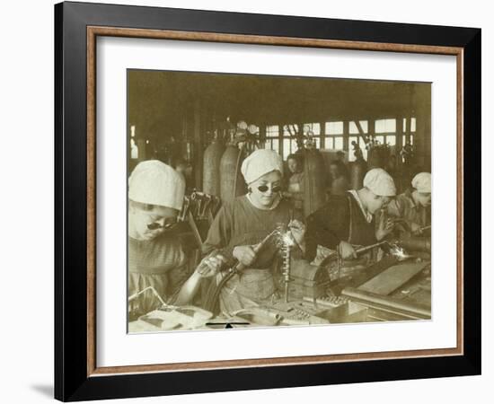 Wartime Economy, Women as Welders During World War I-null-Framed Photographic Print