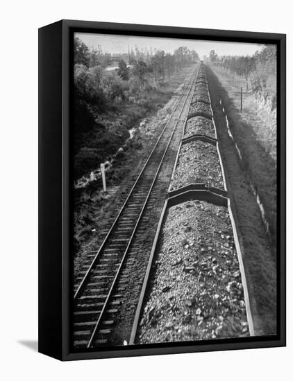 Wartime Railroading: Coal Cars of Freight Train of the Charleston and Western Carolina Line-Alfred Eisenstaedt-Framed Premier Image Canvas