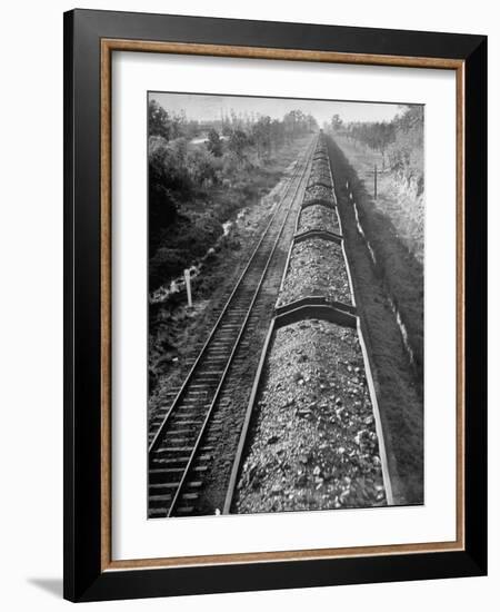 Wartime Railroading: Coal Cars of Freight Train of the Charleston and Western Carolina Line-Alfred Eisenstaedt-Framed Photographic Print