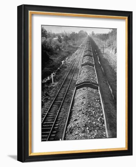 Wartime Railroading: Coal Cars of Freight Train of the Charleston and Western Carolina Line-Alfred Eisenstaedt-Framed Photographic Print