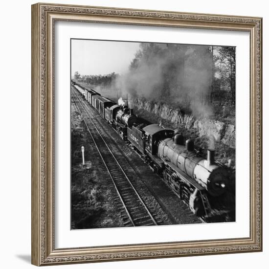 Wartime Railroading: Double-Header on Charleston-Western Carolina Line-Alfred Eisenstaedt-Framed Photographic Print