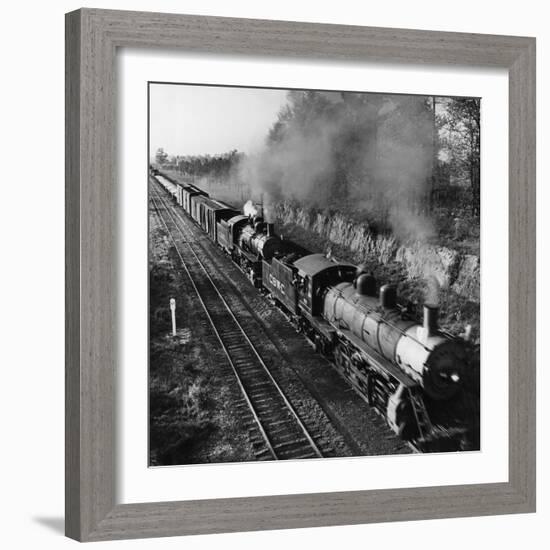 Wartime Railroading: Double-Header on Charleston-Western Carolina Line-Alfred Eisenstaedt-Framed Photographic Print