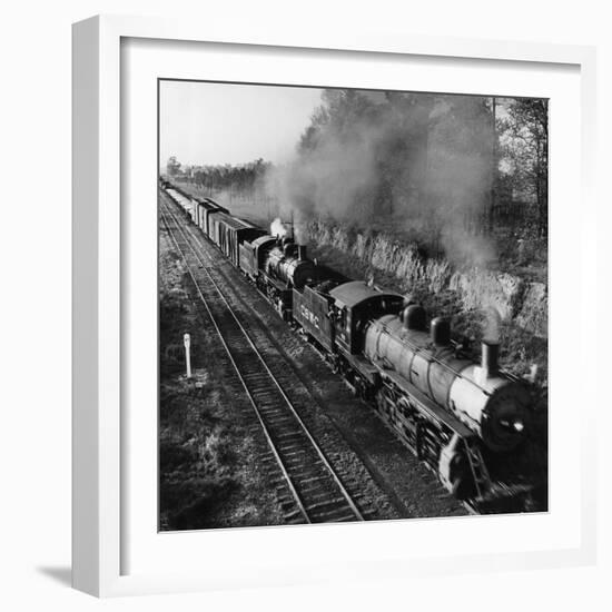 Wartime Railroading: Double-Header on Charleston-Western Carolina Line-Alfred Eisenstaedt-Framed Photographic Print