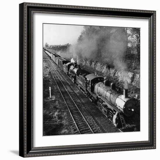 Wartime Railroading: Double-Header on Charleston-Western Carolina Line-Alfred Eisenstaedt-Framed Photographic Print