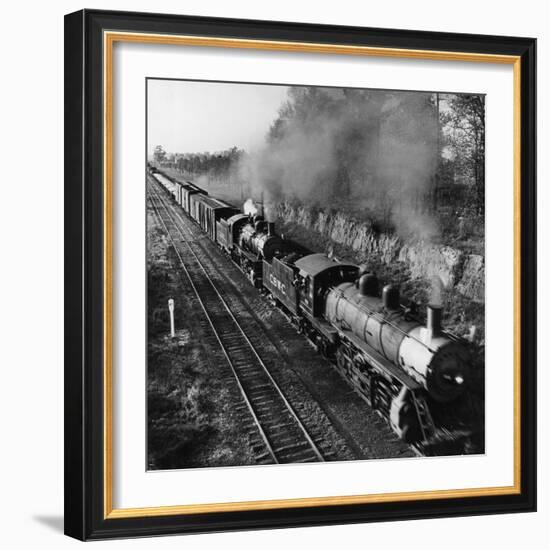 Wartime Railroading: Double-Header on Charleston-Western Carolina Line-Alfred Eisenstaedt-Framed Photographic Print