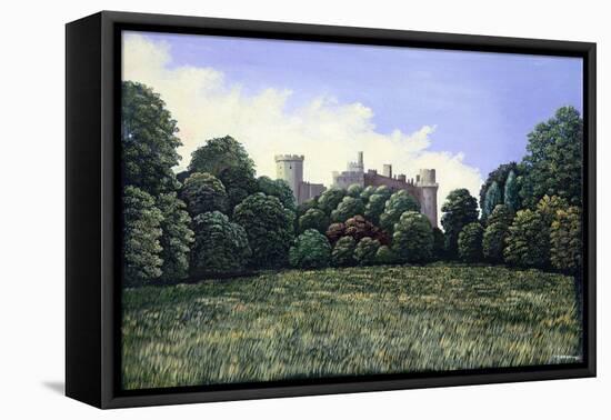 Warwick Castle, 1980 (Panel)-Liz Wright-Framed Premier Image Canvas