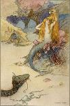 Mermaid Combing Her Hair-Warwick Goble-Photographic Print