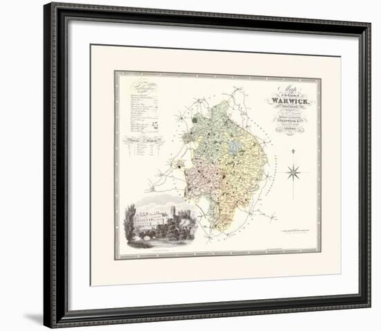 Warwickshire-C & J Greenwood-Framed Premium Giclee Print