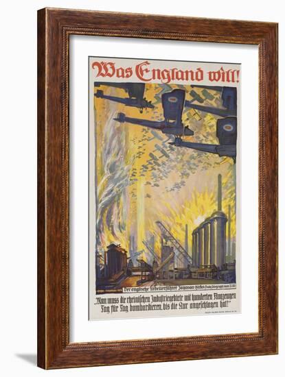 Was England Will (What England Will Do) German WWI Poster-David Pollack-Framed Giclee Print