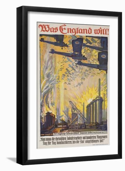 Was England Will (What England Will Do) German WWI Poster-David Pollack-Framed Giclee Print