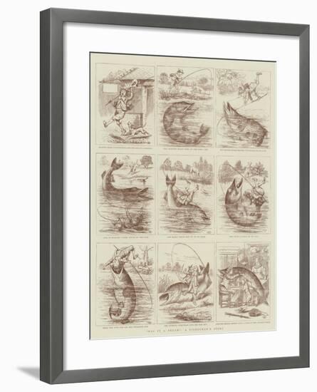 Was it a Bream?, a Fisherman's Story-null-Framed Giclee Print