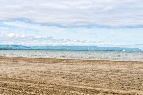 Wasaga Beach With Collingwood And Blue Mountain In Background Ontario Canada Photographic Print By Artcom
