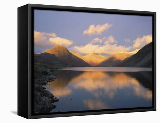 Wasdale Head and Great Gable Reflected in Wastwater, Lake District National Park, Cumbria, England-Rainford Roy-Framed Premier Image Canvas