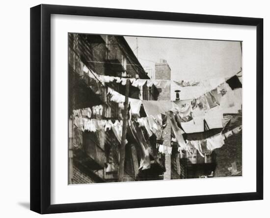 Wash day at some New York tenement buildings, USA, early 1930s-Unknown-Framed Photographic Print