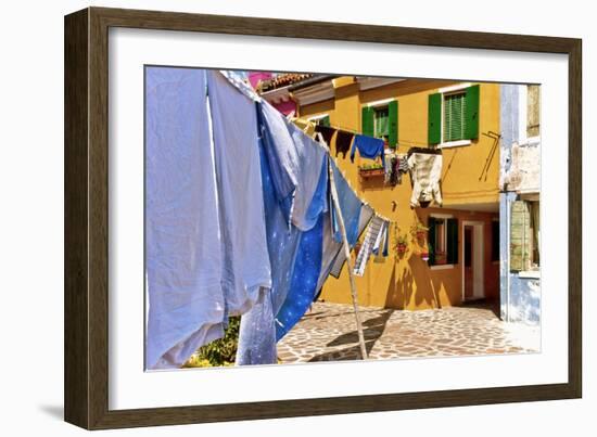 Wash Day in Burano-Steven Boone-Framed Photographic Print