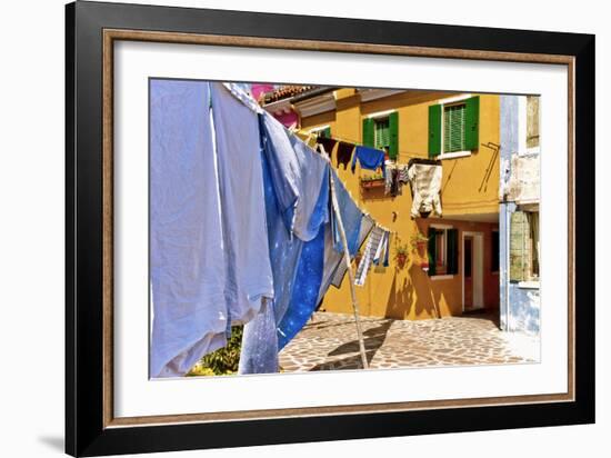 Wash Day in Burano-Steven Boone-Framed Photographic Print