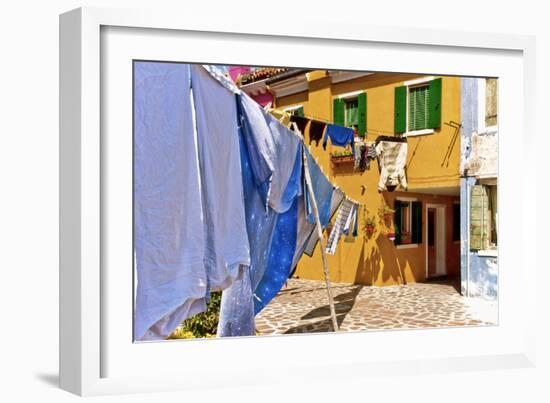 Wash Day in Burano-Steven Boone-Framed Photographic Print