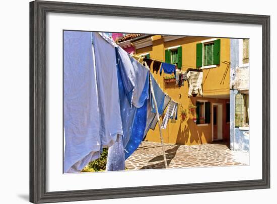 Wash Day in Burano-Steven Boone-Framed Photographic Print