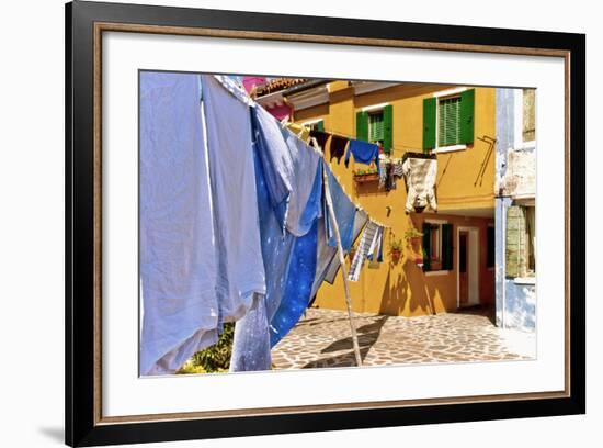 Wash Day in Burano-Steven Boone-Framed Photographic Print